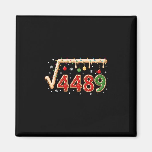 Aimant 67 Meme Christmas Square Root 4489 Six Seven Math  (Devant)