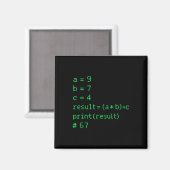Aimant 67 Mème Code Python Résultat Humour Geek Six Sept (Recto/Verso)