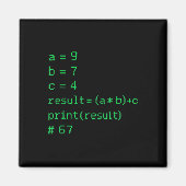 Aimant 67 Mème Code Python Résultat Humour Geek Six Sept (Devant)