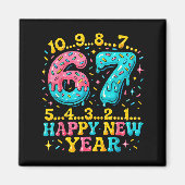 Aimant 67 Meme Countdown Happy New Year Funny Drip Number (Devant)