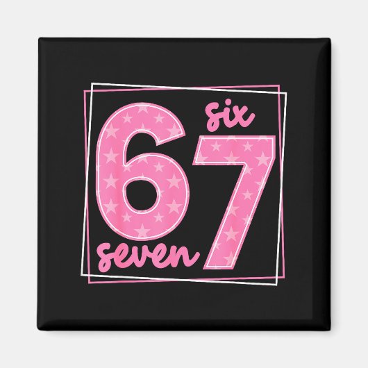 Aimant 67 Meme d'anniversaire drôle numéro 67 (Devant)