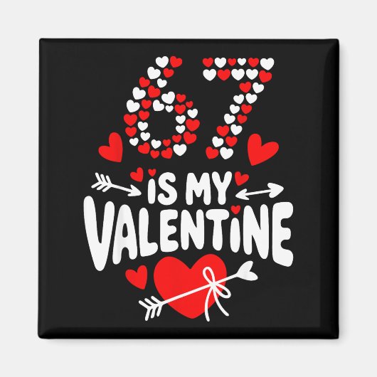 Aimant 67 Meme de la Saint-Valentin 67e anniversaire 6 7 (Devant)