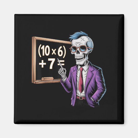 Aimant 67 Mème de professeur de mathématiques Brainrot Si (Devant)
