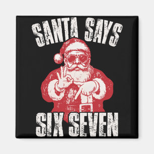 Aimant 67 Meme Drôle Six Sept Noël 6-7 Meme Santa 6