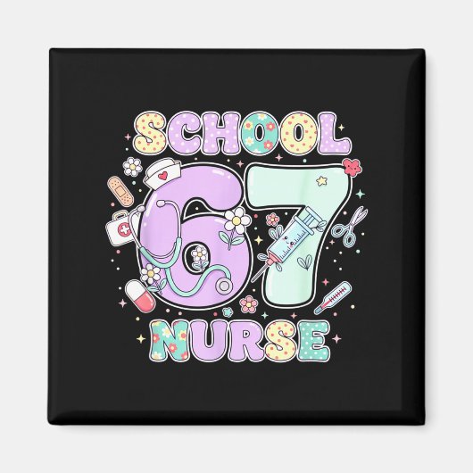 Aimant 67 Meme Funny School Nurse Six Seven Meme Boys Gir (Devant)