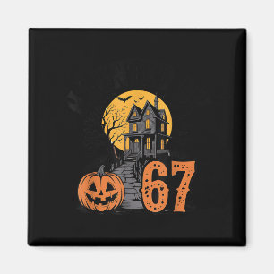 Aimant 67 Meme Halloween Maison Hantée Soky - Six Seven G