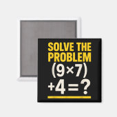 Aimant 67 Meme Math Teacher Funny School 6-7 Brain Rot Si (Recto/Verso)