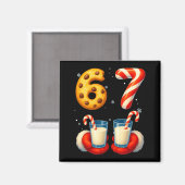 Aimant 67 Meme Noël Cookie Candy Cane Drôle Six Sept (Recto/Verso)