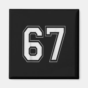 Aimant 67 Meme Numéro Six Sept Argot Gen Alpha 6 7