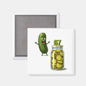 Aimant 67 Meme Pickle Surprise Un pot de pickles tranchée (Recto/Verso)