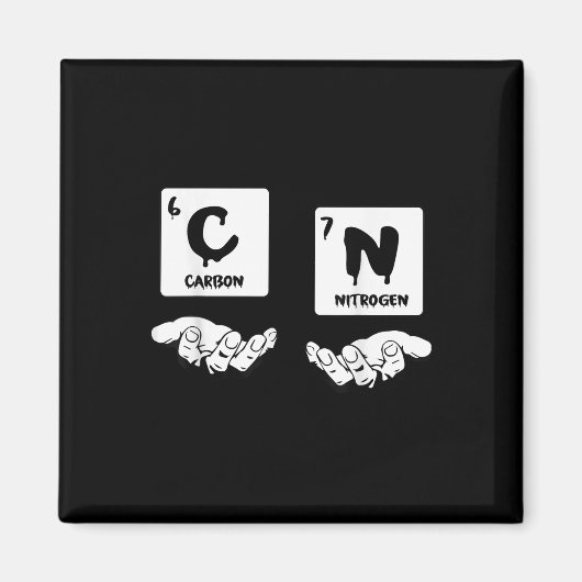 Aimant 67 Meme Science Chimie Nerd Tableau Périodique Hum (Devant)