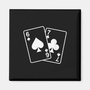 Aimant 67 Meme Six Seven 6–7 Cartes à jouer drôles