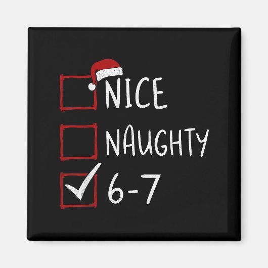 Aimant 67 Meme Six Seven Hommes Garçons Noël 6-7 Meme Sym (Devant)