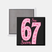 Aimant 67 Meme Six Seven Saint-Valentin (Recto/Verso)