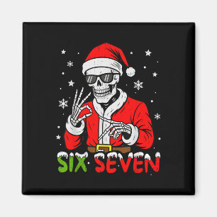 Aimant 67 Meme Six Seven Squelette Père Noël Noël Drôle G