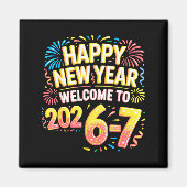 Aimant 67 New Year's Eve - Happy New Year 2026-7 Funny 67 (Devant)