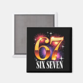 Aimant 67 New Years Eve Party Pajama Shirt 6 7 Meme 67 20 (Recto/Verso)