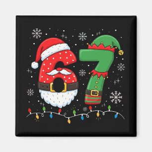 Aimant 67 Noël 6 7 Mème Pyjama Fête Gen Alpha Sl