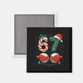 Aimant 67 Noël 6 7 Mème Pyjama Fête Génération Alpha Sl (Recto/Verso)