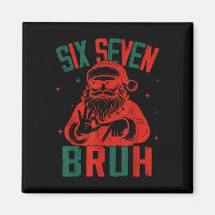Aimant 67 Noël Drôle Six Sept Bruh Mème Brainrot Sa