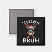 Aimant 67 Noël Drôle Six Sept Mème Reindee Brainrot (Recto/Verso)