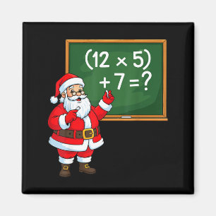Aimant 67 Noël du professeur Santa Six Sept Mème Brainrot