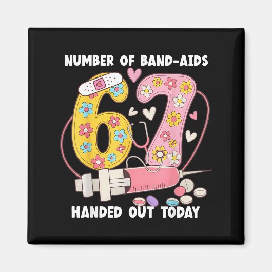 Aimant 67 Nurse Meme Funny Six Seven Nursing Medical Scho (Devant)