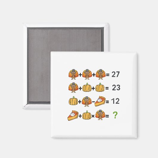 Aimant 67 Opération de commande Dinde Prof de maths Actio (Recto/Verso)