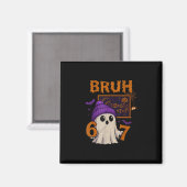 Aimant 67 Prof Halloween Fantôme Six Sept Mème Équation M (Recto/Verso)