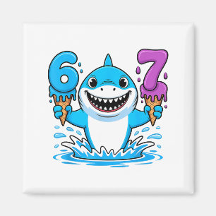 Aimant 67 Requin Six Sept Glace qui Dégouline Drôle Gen A