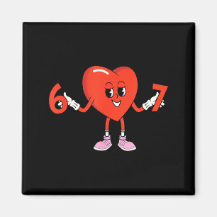 Aimant 67 Saint-Valentin Drôle Six Sept Cœur Mignon 6 7 M