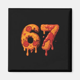 Aimant 67 Six Seven 6-7 Pizza Et Pépites De Poulet - Brai