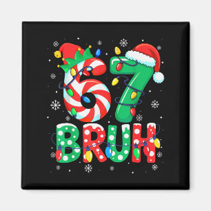 Aimant 67 Six Seven Bruh Drôle de Noël 6 7 Meme Hommes Fe