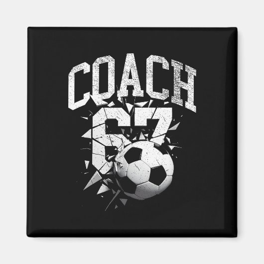 Aimant 67 Six Seven Coach Soccer Gen Alpha Brainrot Mème  (Devant)