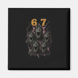 Aimant 67 Six Seven Contrefaçon 6 7 Conception de Mème Dr