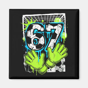 Aimant 67 Six Seven Gen Alpha Gardien de but de football