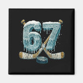 Aimant 67 Six Seven Hockey Drip Number Funny 6 7 Meme  (Devant)