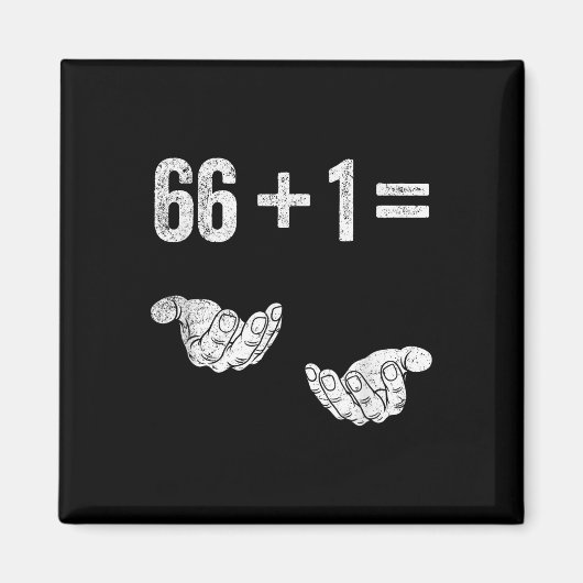 Aimant 67 Six Seven Mathématiques Mathématiques Brainrot (Devant)