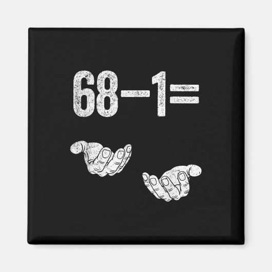 Aimant 67 Six Seven Mathématiques Mathématiques Brainrot (Devant)