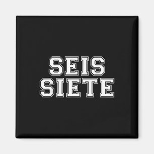 Aimant 67 Six Seven Seis Siete Noël Spanish Brainrot