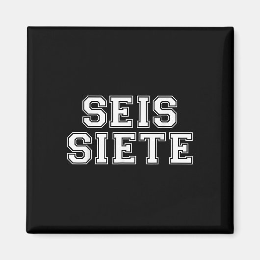 Aimant 67 Six Seven Seis Siete Noël Spanish Brainrot (Devant)