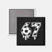 Aimant 67 Soccer Crème Glacée Drip Gen Alpha Six Sept Mem (Recto/Verso)