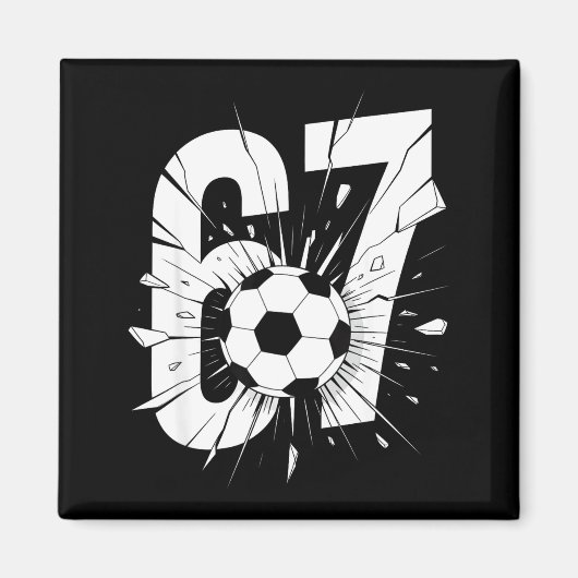 Aimant 67 Soccer Six Seven 6 7 Meme 67 (Devant)