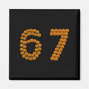 Aimant 67 Soixante-Sept Citrouilles de déguisement d'Hall