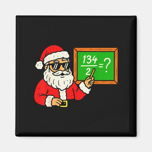 Aimant 67 Teacher Christmas Santa Six Seven Meme Brainrot (Devant)