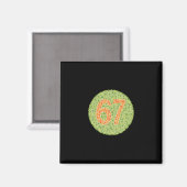 Aimant 67 Test d'Ishihara Drôle Test de daltonisme 6 7 Vi (Recto/Verso)