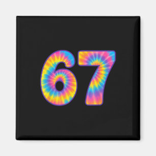Aimant 67 Tie Dye Rétro Six Sept