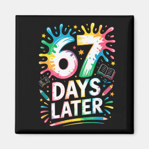 Aimant 67e jour d'école 67 Mème Enseignant Élève 67 Jours
