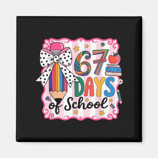 Aimant 67e jour d'école 67 Six Sept Prof de maths (Devant)