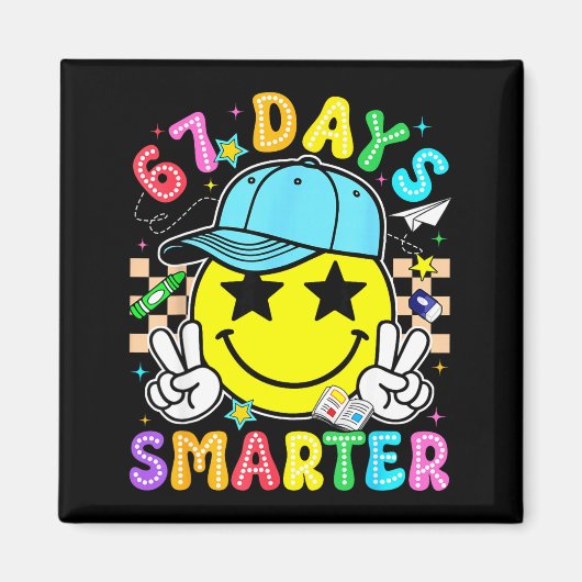 Aimant 67th Day Of School 67 Days Smarter Teacher Boy Gir (Devant)